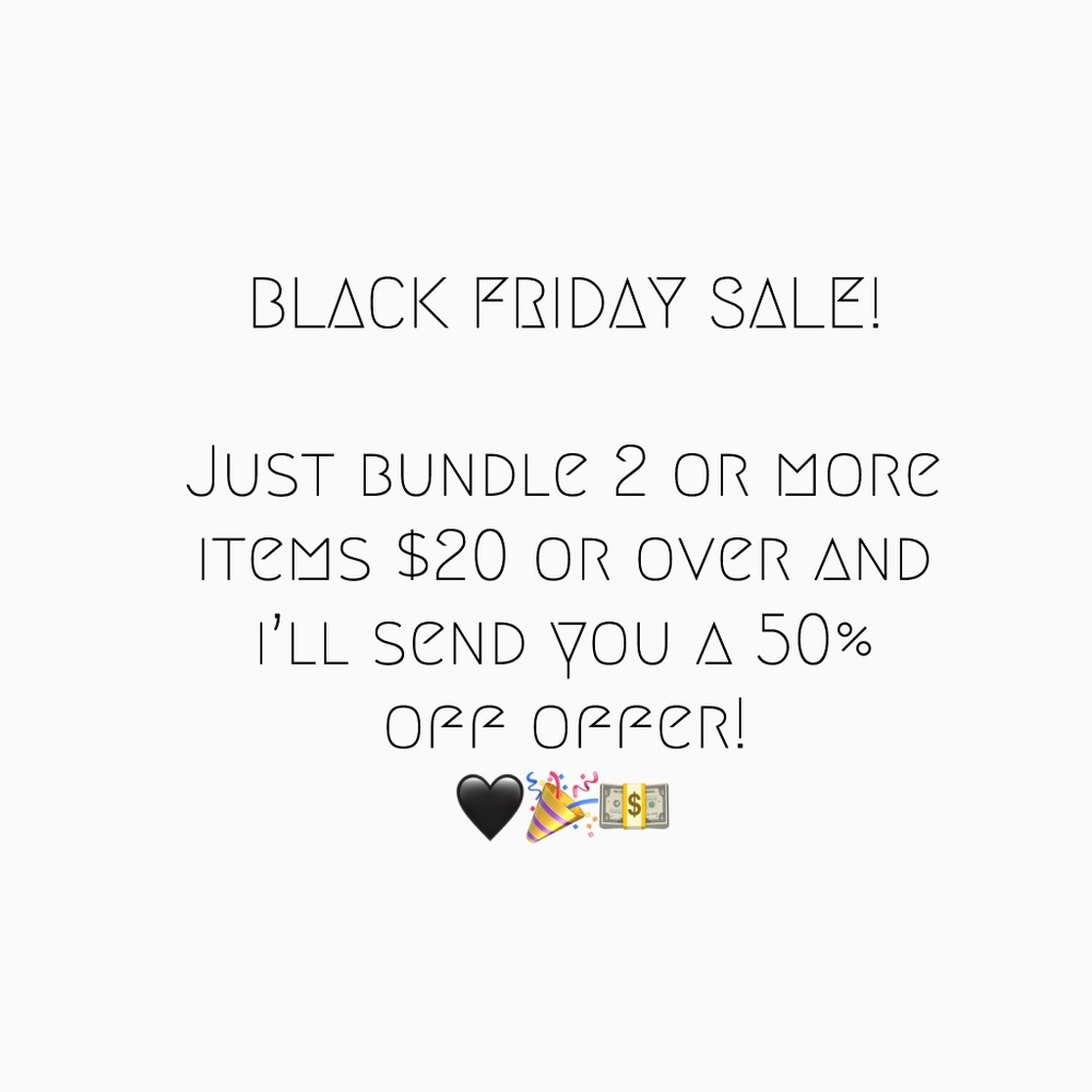 BLACK FRIDAY/CYBER MONDAY SALE OF ENTIRE CLOSET - Picture 1 of 1